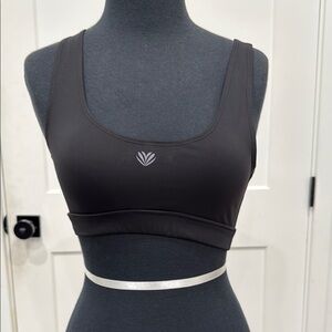 Forever 21 Black Sports Bra with Square Neckline